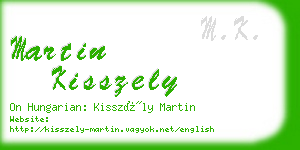 martin kisszely business card